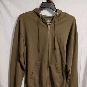 NWT Athletic Full Zip Hoodie Jacket with Drawstring M(38-40) Green (DAR266)